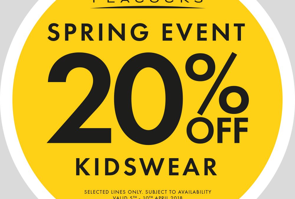 Peacocks – 20% OFF Full Price Kidswear