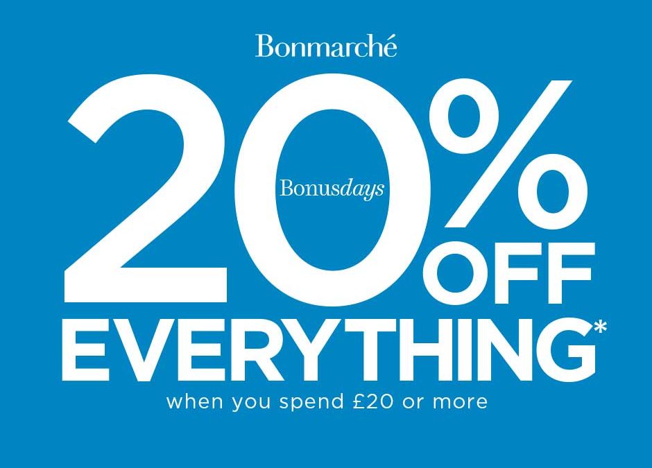 Get 20% off everything at Bonmarché