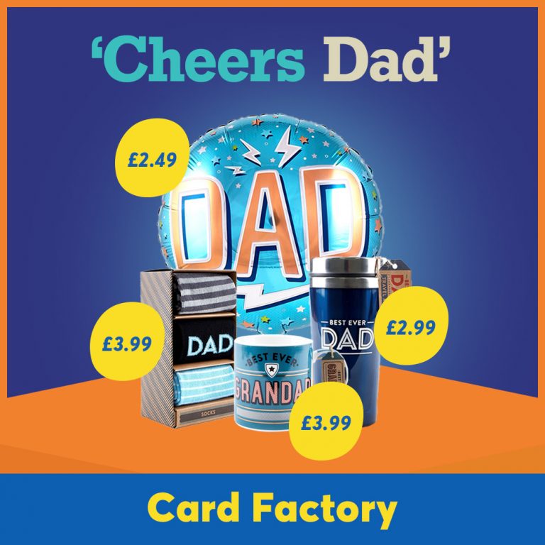 Father’s Day Gifts at Card Factory Spinning Gate