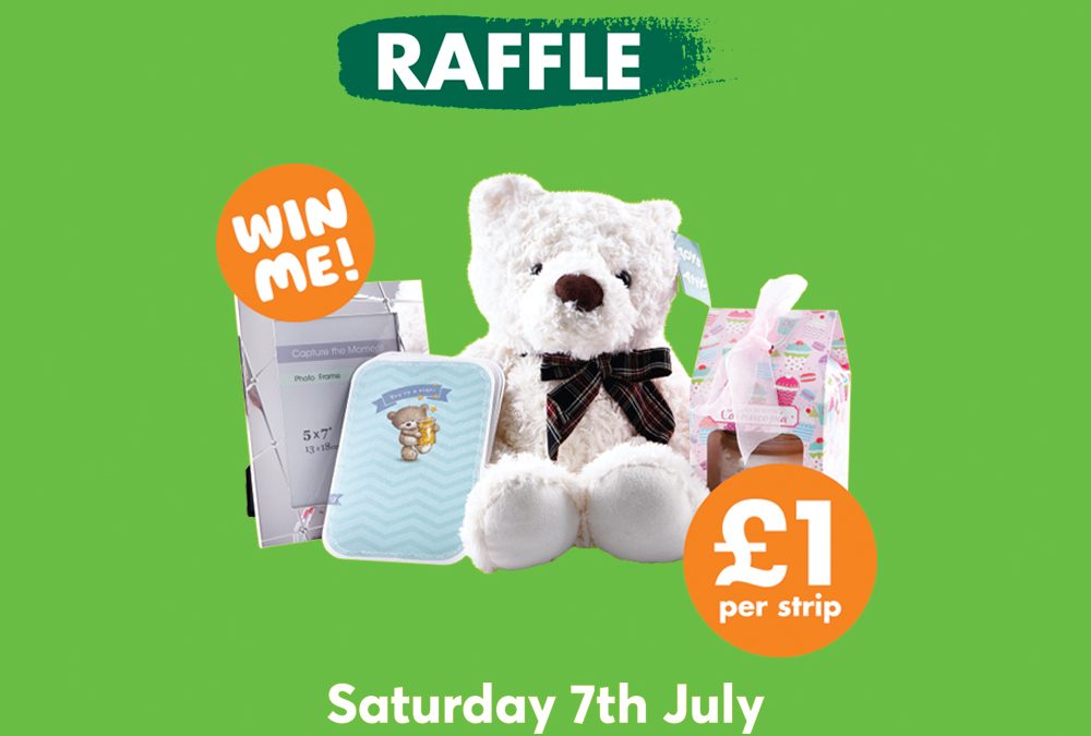 Raffle in-store at Card Factory for Macmillan Cancer Support