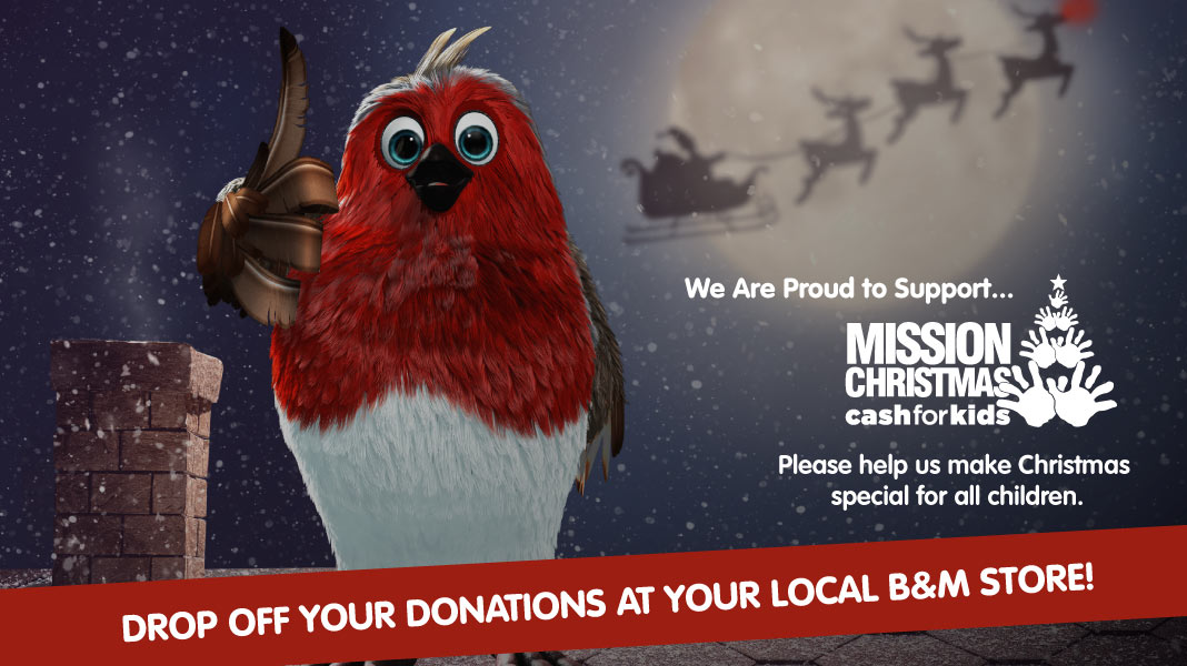 B&M Stores Mission Christmas Toy Appeal
