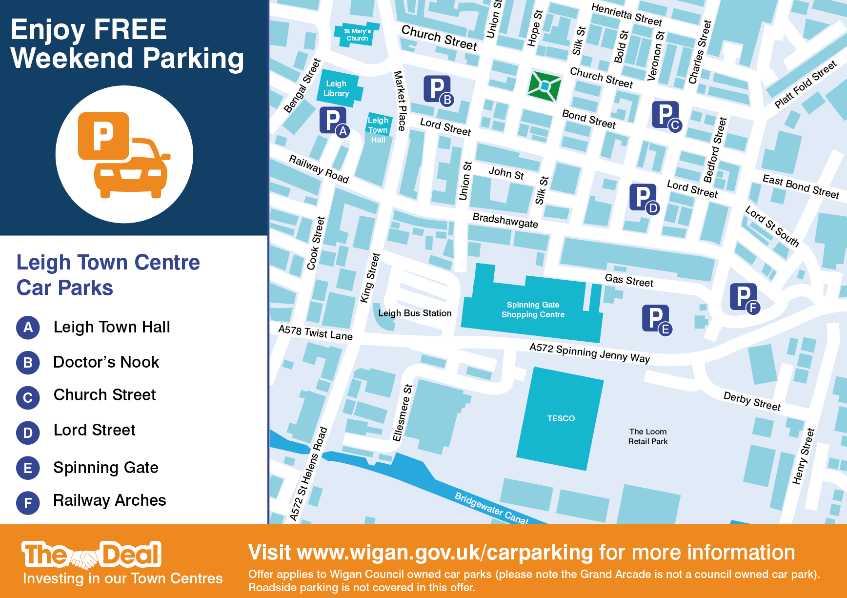 Free Weekend Car Parking until the End of March 2019 Spinning Gate
