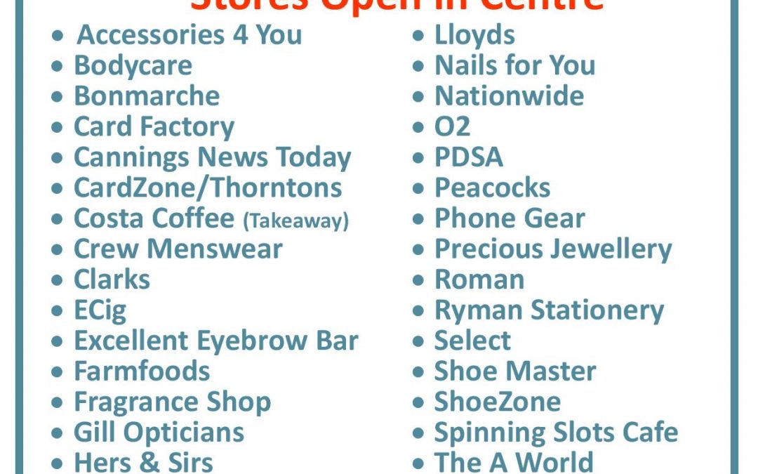 Non Essential Stores Re-Oopen