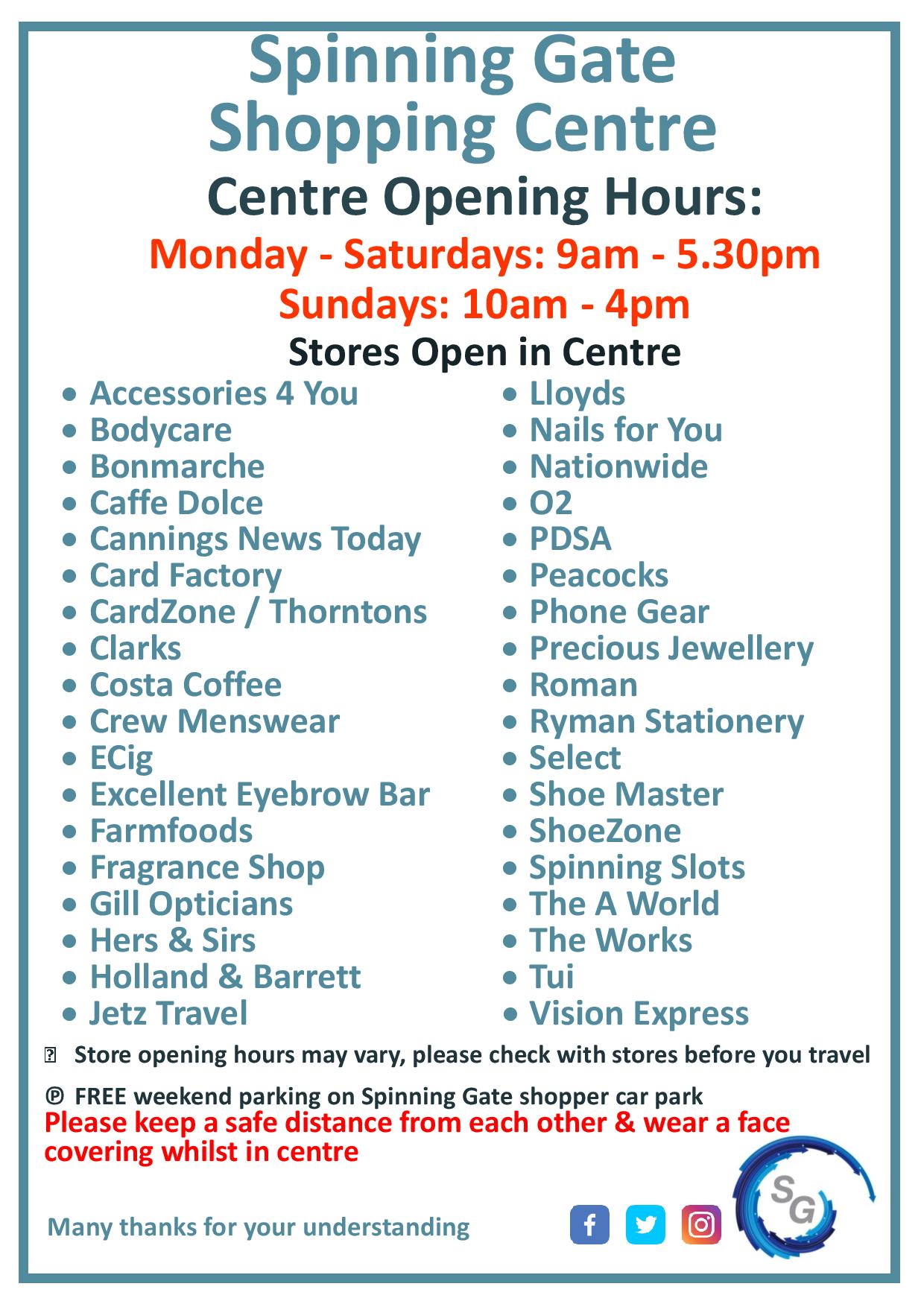 ALL Stores now open at Spinning Gate Shopping Centre Spinning Gate